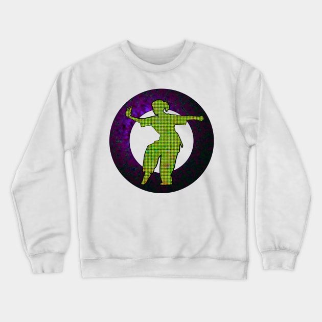 Tai Chi  Purple Emblem Crewneck Sweatshirt by crunchysqueak